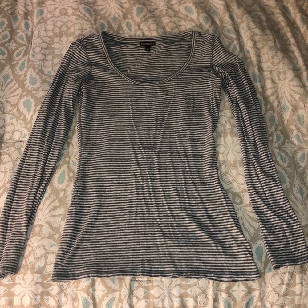 Stripped express long sleeve shirt